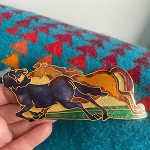 Maureen Elaine Horse Enamelled Buckle